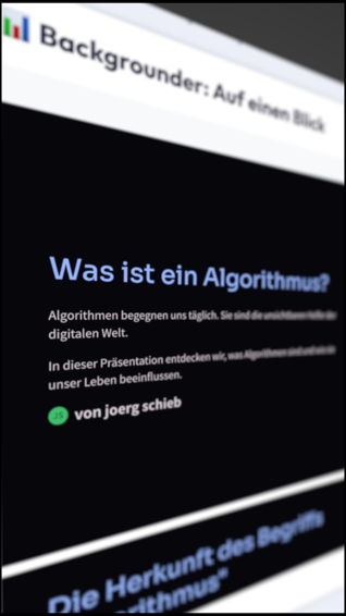 Smartphone-Screenshot mit Kurs-Video zum Thema Algorithmen von Jörg Schieb