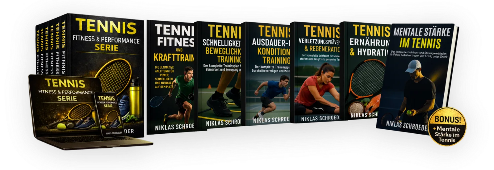 Tennis Fitness & Performance Serie – E-Books zum Athletiktraining 5 Detaillierte Trainingsprotokolle und Fitnessvorgaben