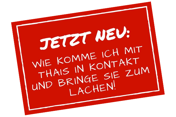 Rotes Banner mit weißem Text über neuen Thai-Kontakt-Service