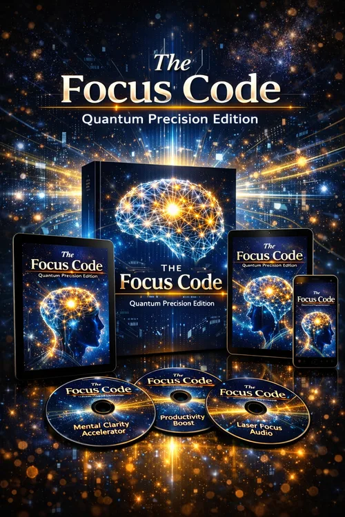 The Focus Code Quantum Precision Edition Cover mit Produktabbildung auf allen Geräten und Audio-CDs