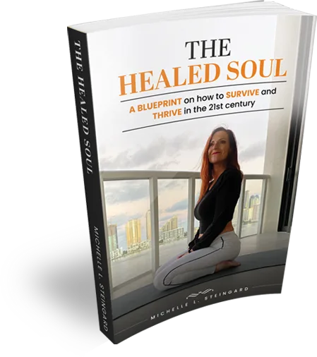 The Healed Soul – E-Book über Manifestation 3 The Healed Soul Buch-Mockup mit Untertitel über Überleben und Erfolg im 21. Jahrhundert