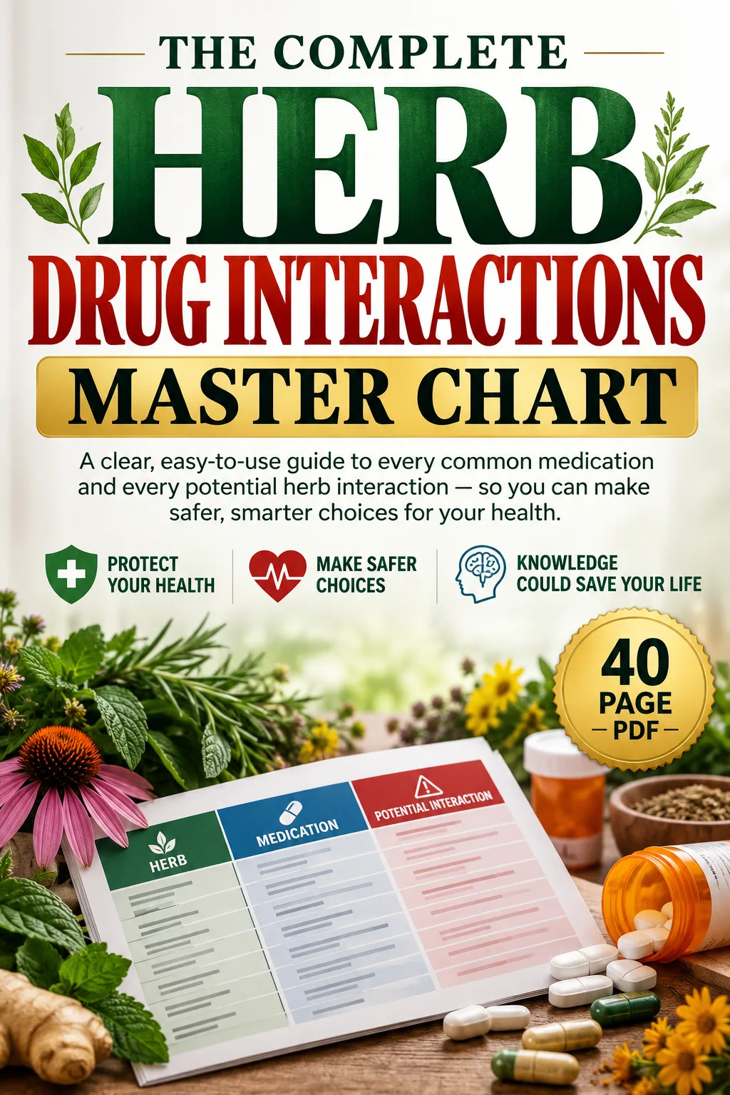 The Complete Herb Drug Interactions Master Chart Ratgeber mit Medikamenten und Kräutern