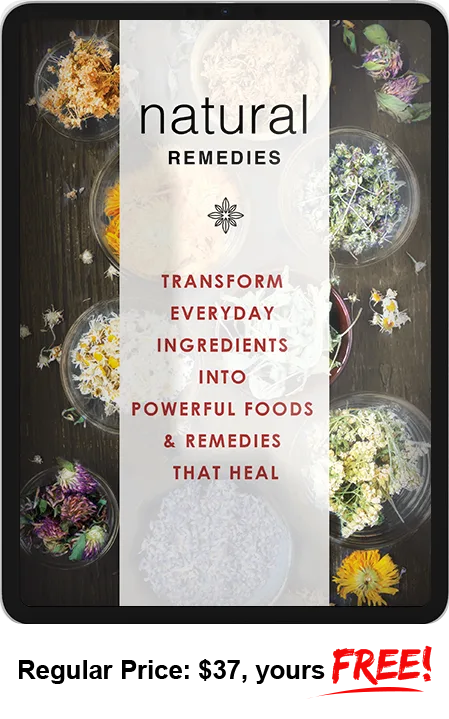 Natural Remedies eBook Cover mit Kräutern und Pflanzen