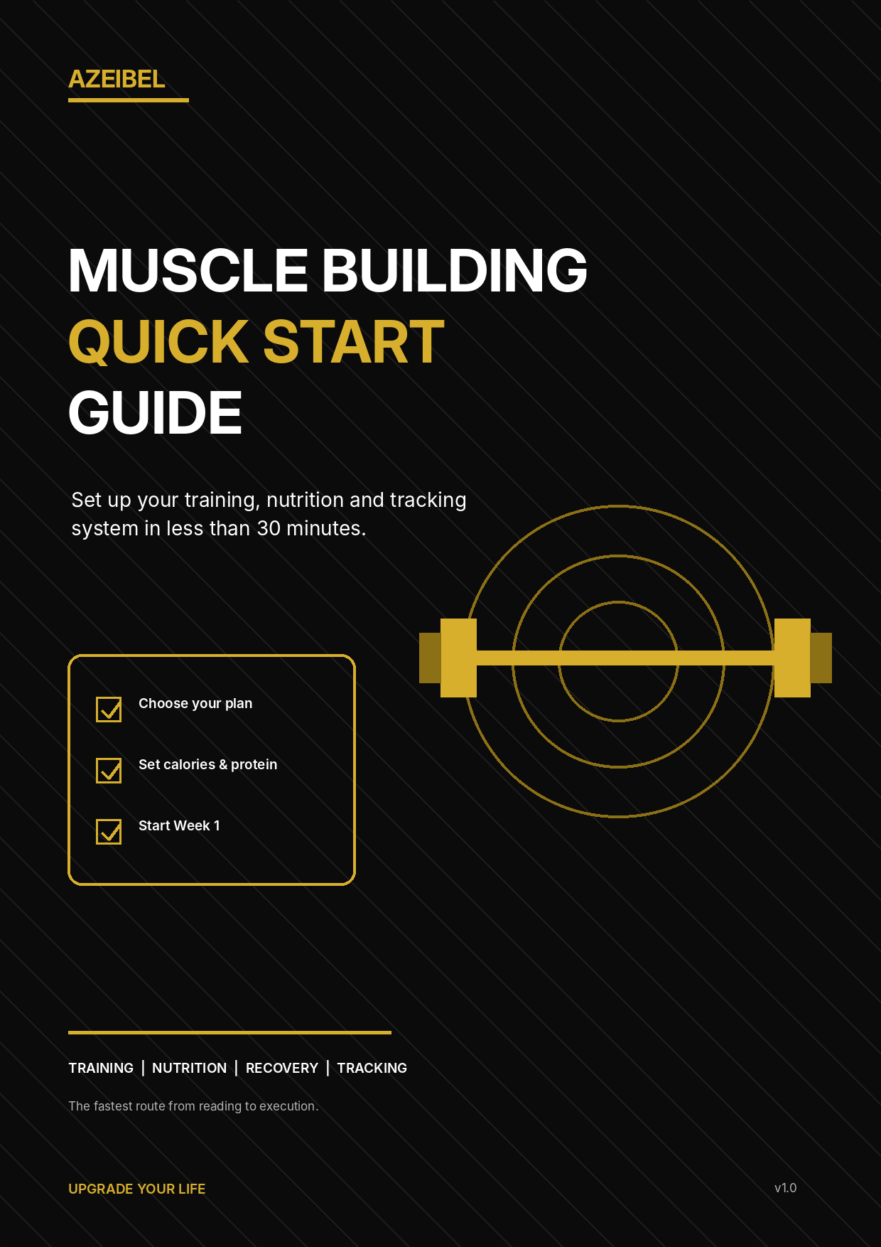The Muscle Building Blueprint – E-Book zum Muskelaufbau 6 Muscle Building Quick Start Guide Cover zum Trainings- und Ernährungssystem-Setup