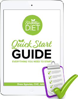 Tablet Mockup The Smoothie Diet Quick Start Guide mit Checklisten-Symbol