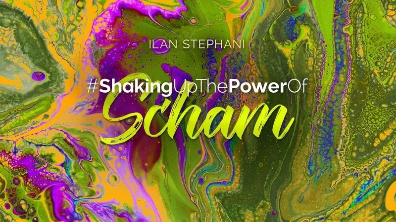 Shaking Collection Galeriebild mit Thema Schchain in gelbem Neon auf grünem und magenta Flüssig-Marmor-Hintergrund