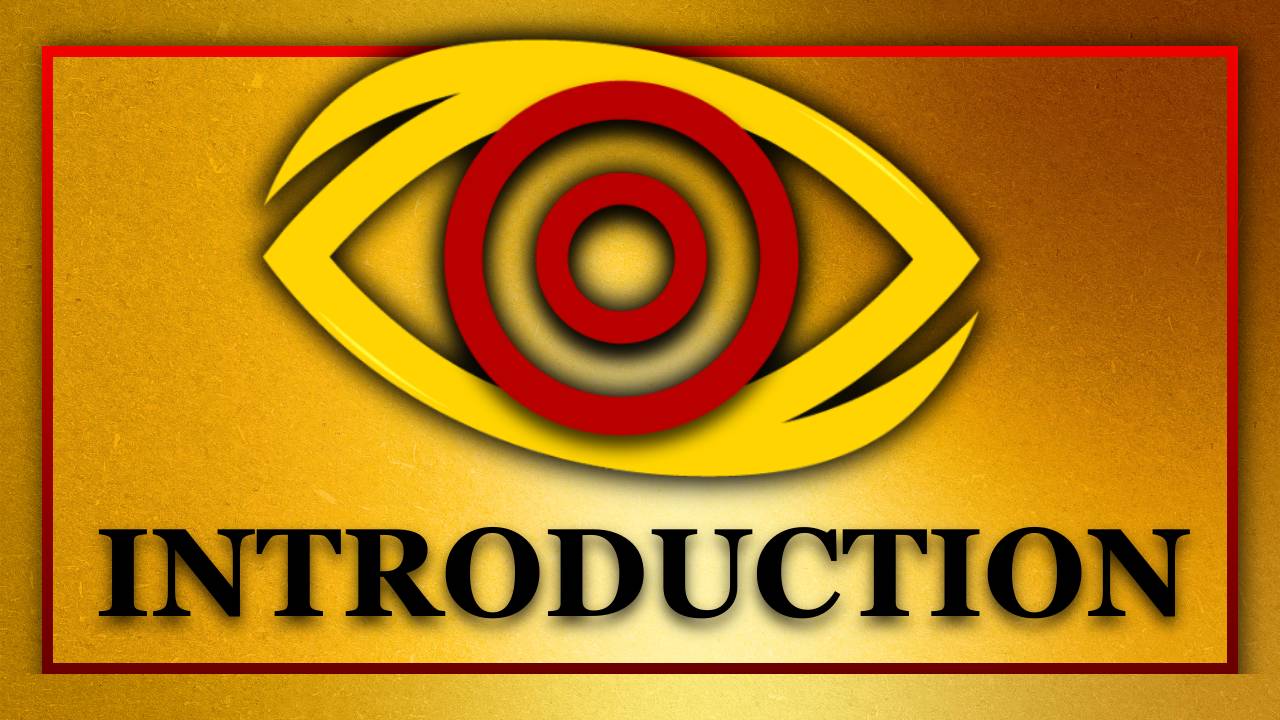 Gelbes Auge mit roten Ringen auf goldenem Hintergrund, Trained Eye Program