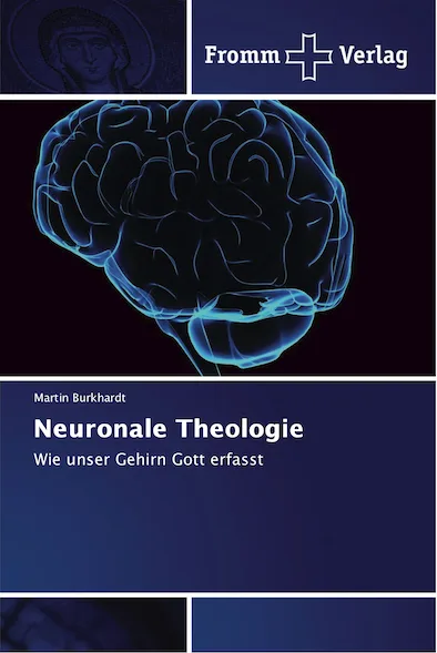 Neuronale Theologie – Buch mit blauen Gehirn-Illustration auf Cover