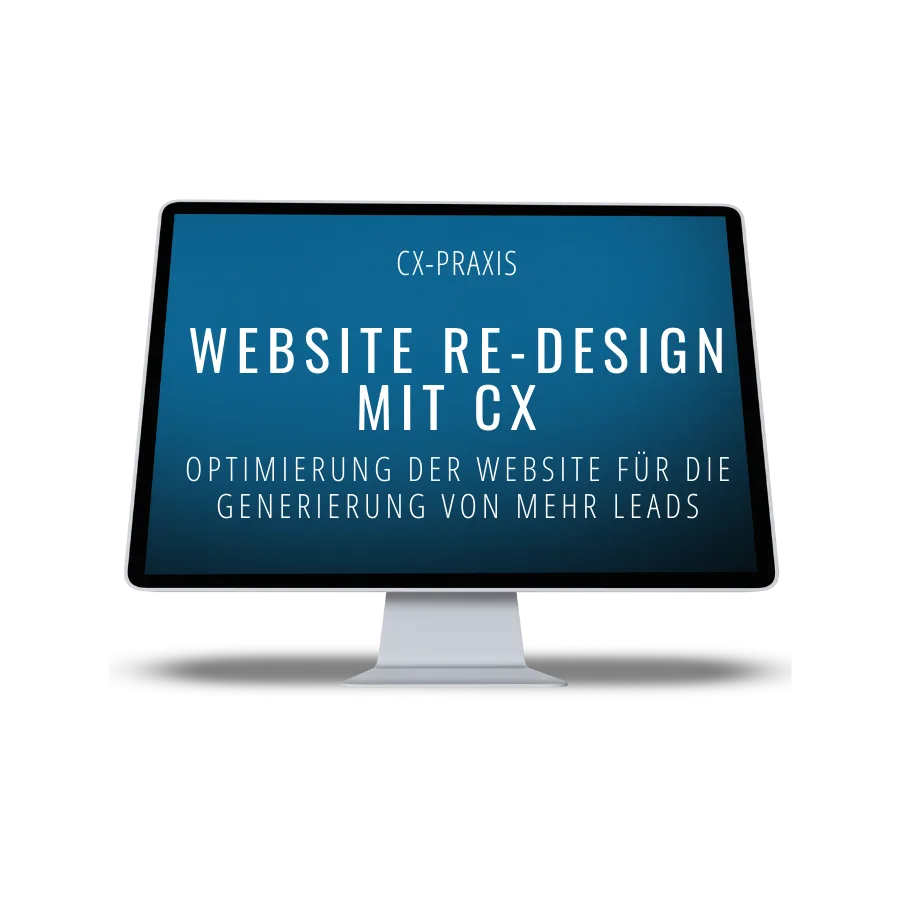 Monitor-Mockup Kursseite Website Re-Design mit CX und Lead-Generierung Optimierung