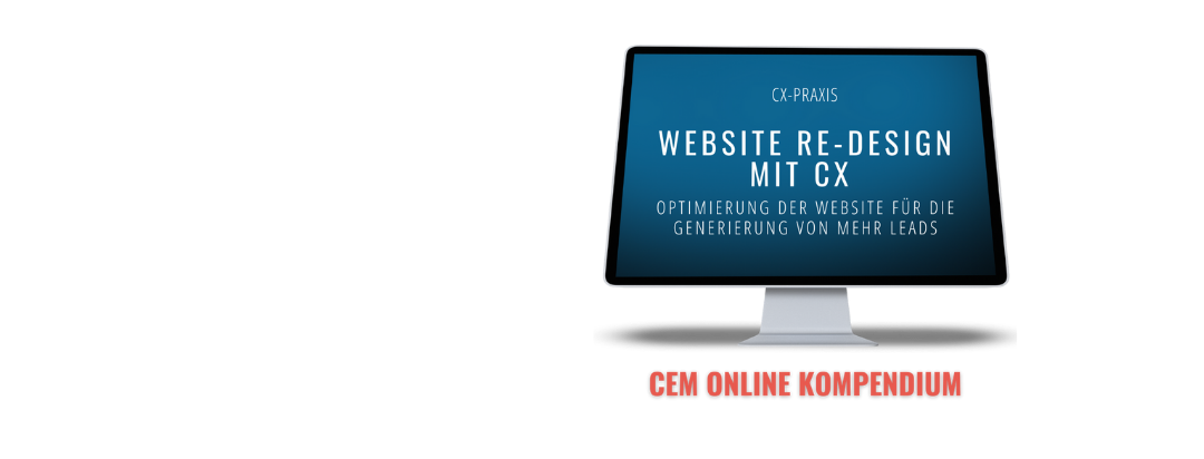 Monitor-Mockup Kurskarte Website Re-Design mit CX für CEM Online Kompendium