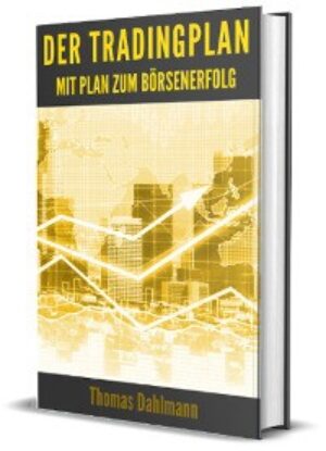 E-Book Cover Der Tradingplan von Thomas Rübbelmann mit goldenem Börsenchart