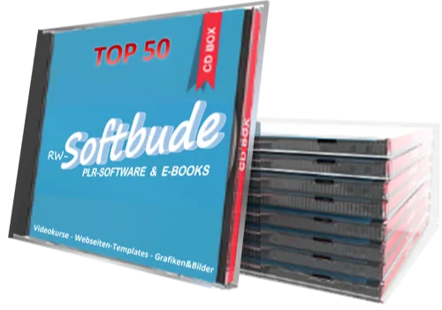 RW Softbude Top 50 CD-Box mit Software und E-Books für PLR-Inhalte