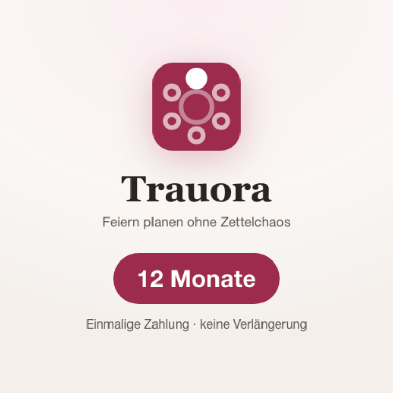 Trauora – Web-App für die Feierplanung
