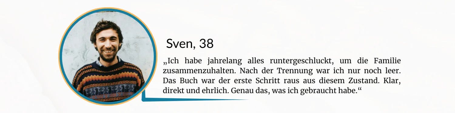 Testimonial von Sven, 38 Jahre alt, mit Kundenfeedback zum Buch