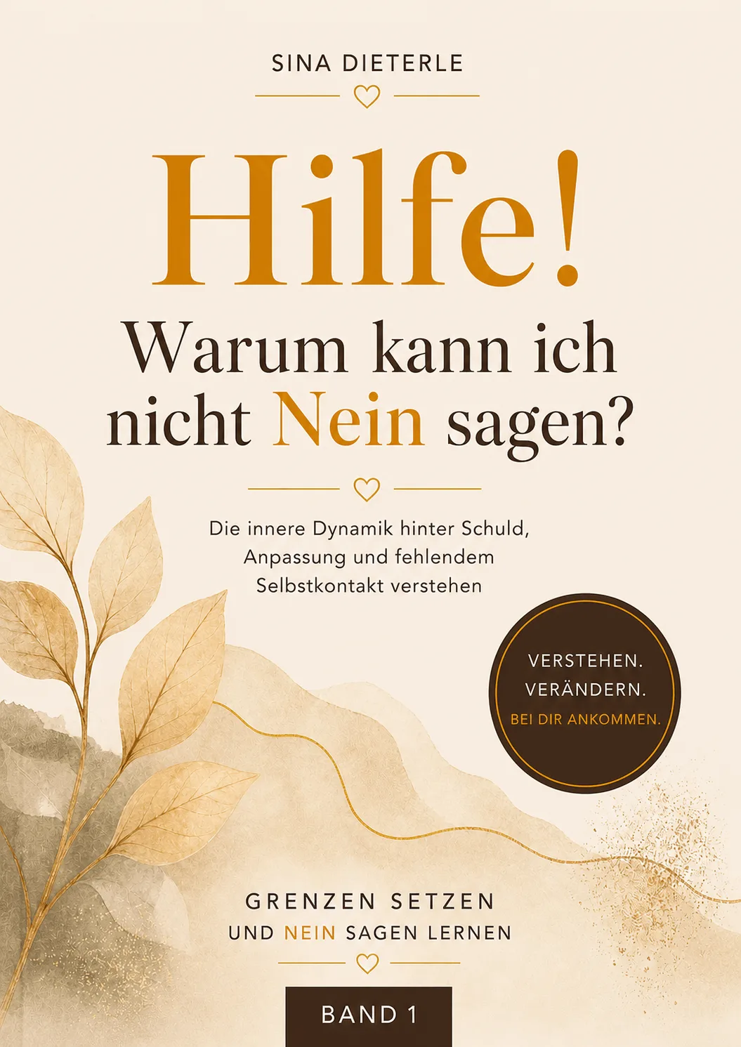 E-Book Band 1 Hilfe – Warum kann ich nicht Nein sagen mit Blätter-Illustration