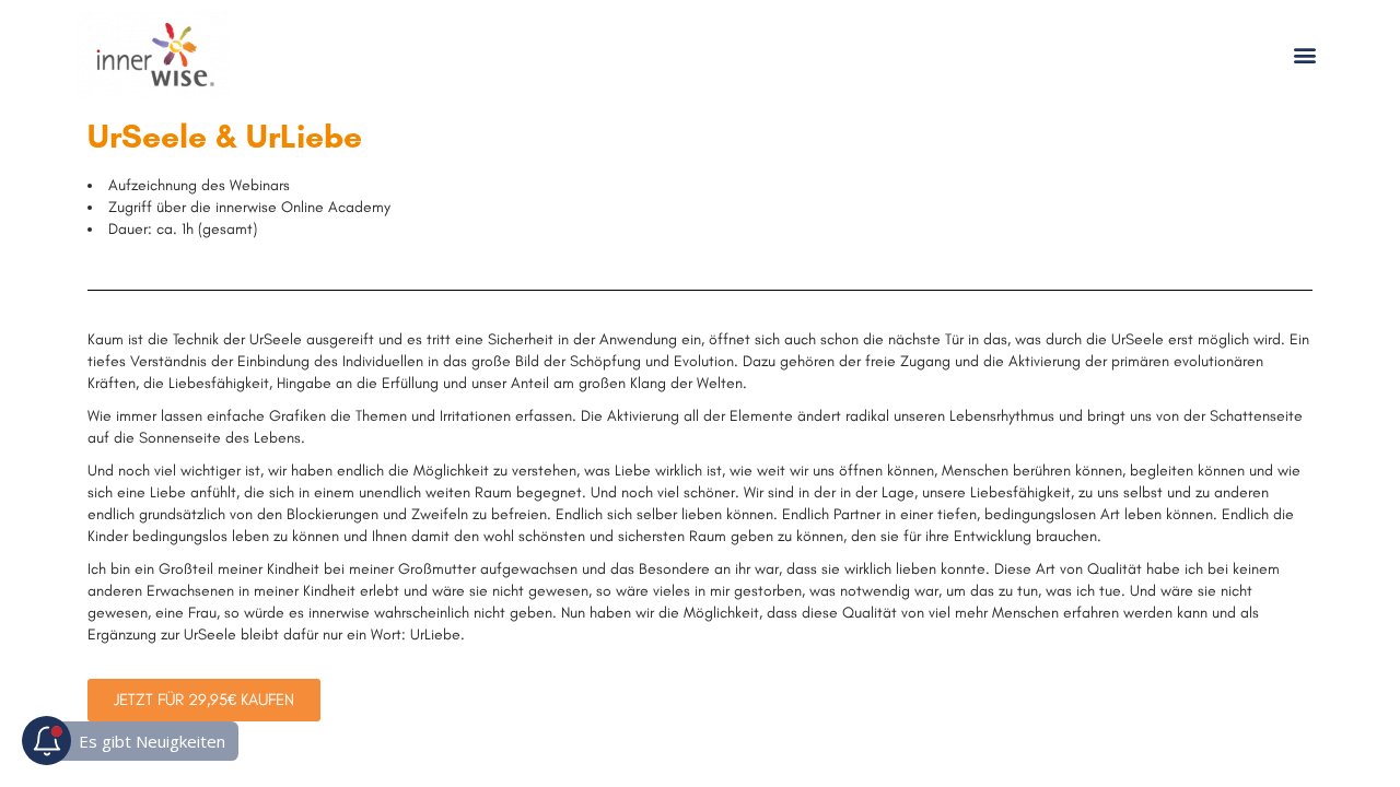 UrSeele & UrLiebe – Ansicht der Verkaufsseite