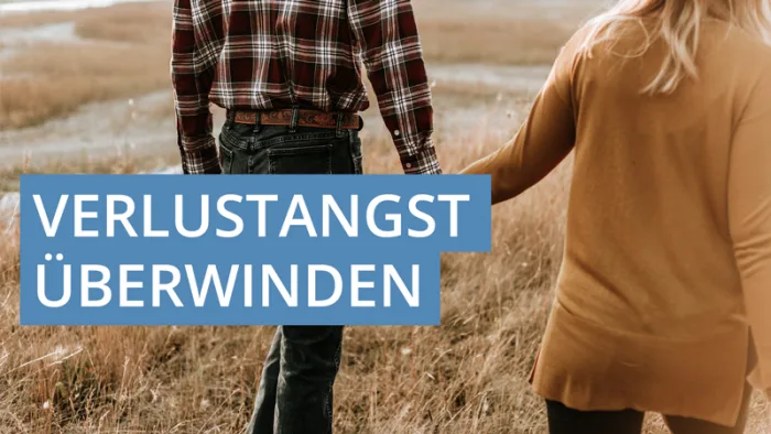 Hero-Banner zum Onlinekurs Verlustangst überwinden mit zwei Personen in Natur