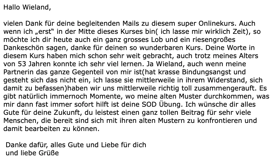 Kundenstimme: Wunderbar gemachter Kurs, große Lernfortschritte trotz Altersunterschied