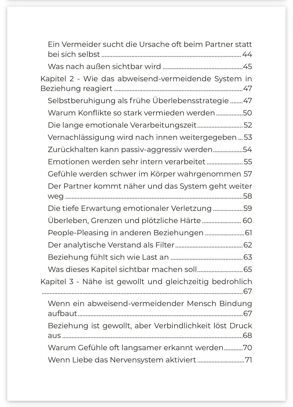 Inhaltsverzeichnis Band 2 Fortsetzung mit Kapiteln zu Systemreaktionen, Nähe und emotionalen Aspekten