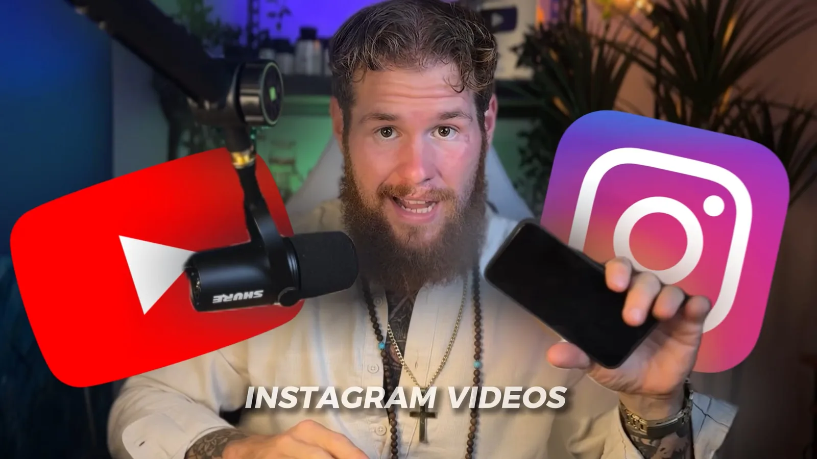 Fabian Kowallik demonstriert Instagram Videos mit Kamera und Smartphone