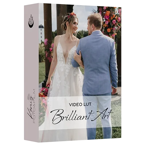 Video LUT Brilliant Art Produktbox mit Brautpaar bei Trauung mit Blumendeko