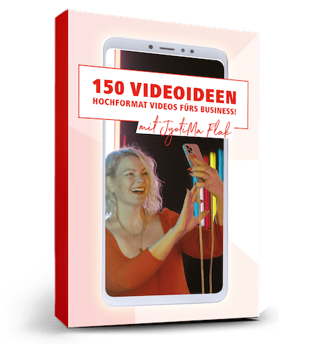 Videoideen für TikTok, Reels, YouTube Shorts von Jyotima Flak 6 Produktbox 150 Videoideen Hochformat Videos fürs Business – 3D-Mockup weiße Box mit rosa Hintergrund
