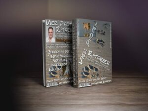 Vier Pfoten Ratgeber Hundeerziehung Buchcover in 3D-Ansicht mit zwei Exemplaren nebeneinander