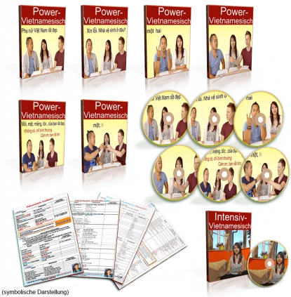 Power-Vietnamesisch Kurs Komplettpaket mit 6 Box-Sets, DVDs und Lernmaterialien
