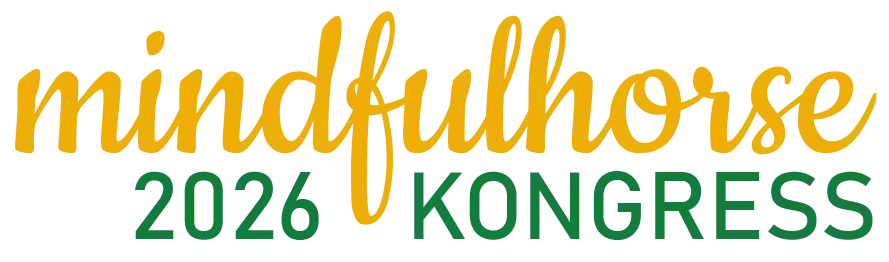 Logo und Schriftzug mindfulhorse 2026 KONGRESS in Gold und Grün