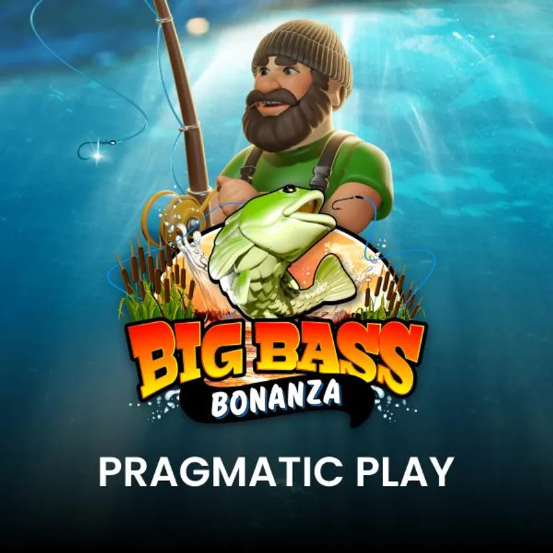 Virtuelle Jobs Akademie – Coaching zur Online-Assistenz 11 Big Bass Bonanza Spiellogo mit Angler und Fisch auf blauem Wasser-Hintergrund