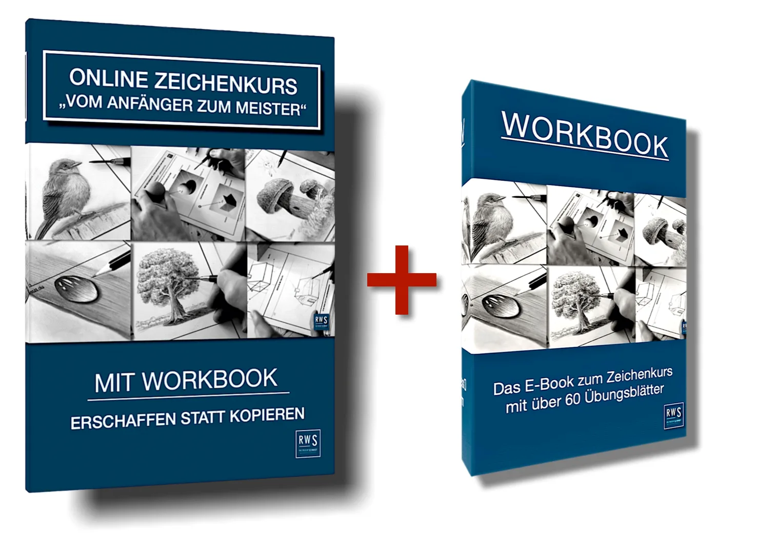 Online Zeichenkurs Vom Anfänger zum Meister Paketangebot mit Workbook und E-Book
