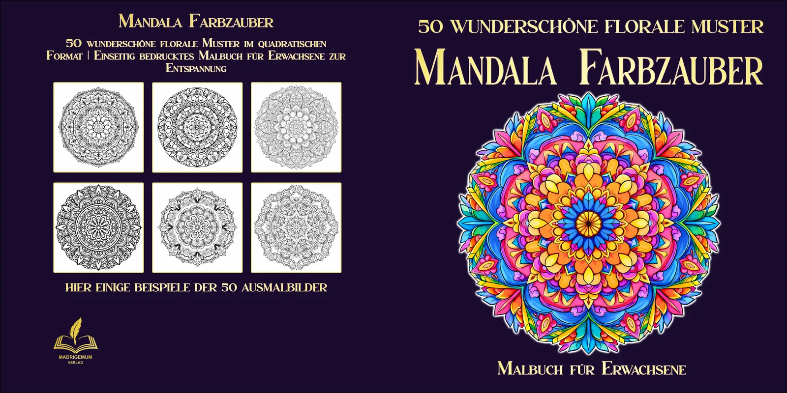 Vom ersten Segen bis zum letzten Geleit – Tauf- und Trauerreden 4 Mandala pur Malbuch Cover mit geometrischen Mandalamuster