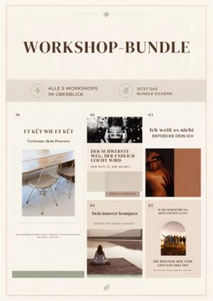 Workshop-Bundle Produktbild: Vom Funktionieren zur Selbstverbindung mit Übersicht aller fünf Kurse