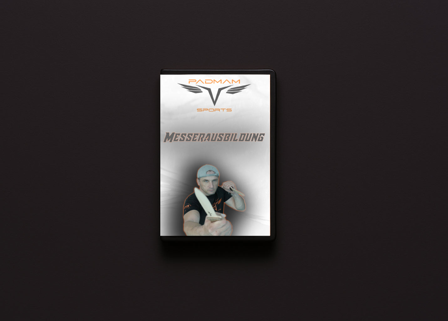 PADMAM Sports Messerausbildung Kurs-DVD-Cover mit Messer-Schulung Titel