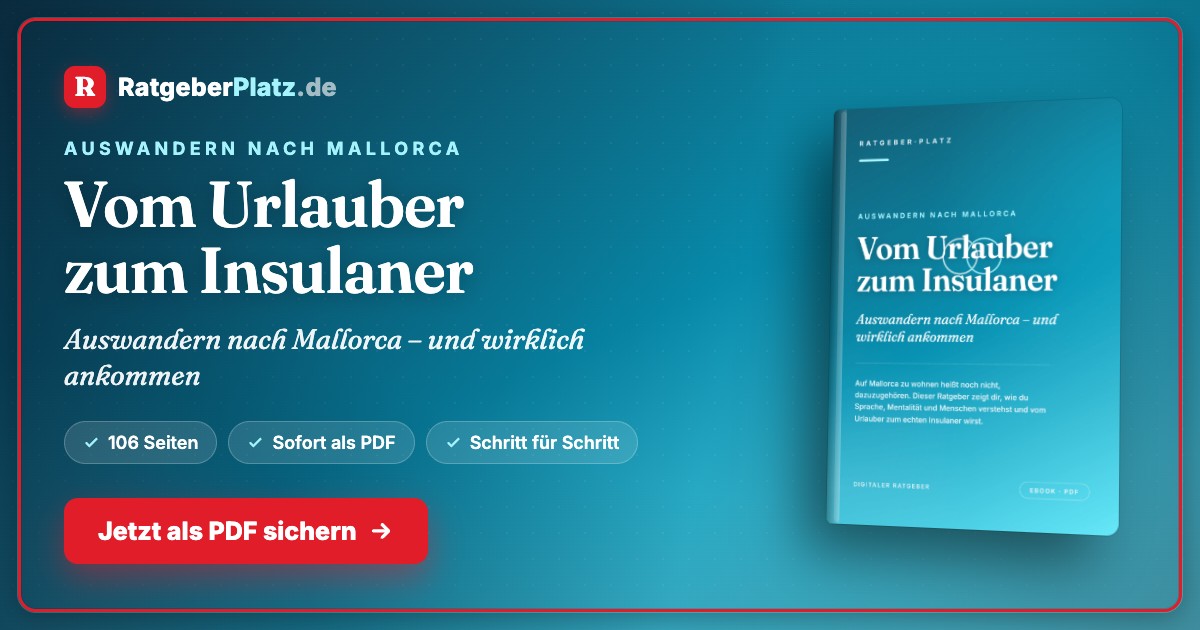 Mallorca-Landschaft mit Küstenblick, Symbolbild für das E-Book Vom Urlauber zum Insulaner
