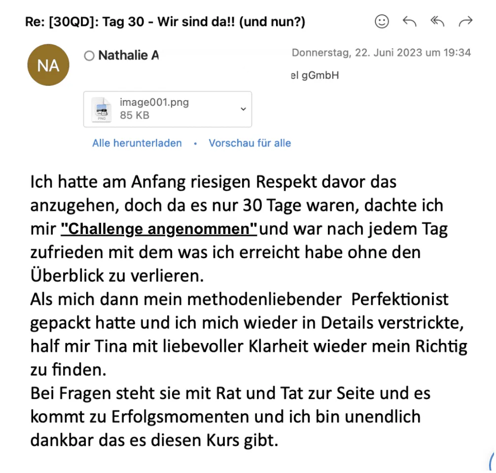 Kursmodule und Inhaltsübersicht der 14-Tage-Challenge von Christina Eckert