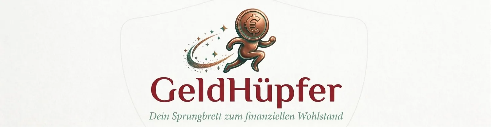GeldHüpfer Logo mit Charakter hüpfend und Euro-Münze