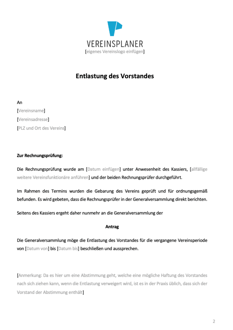 Vorstandspaket – Vorlagen für Vereinsvorstände von Michael Lanzinger