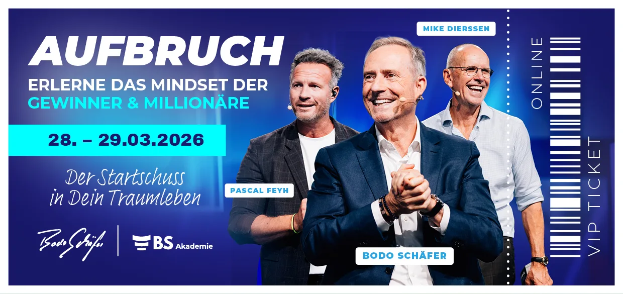 Bild von einem Ticket für Bodo Schäfers Online/Live Seminar "Aufbruch"