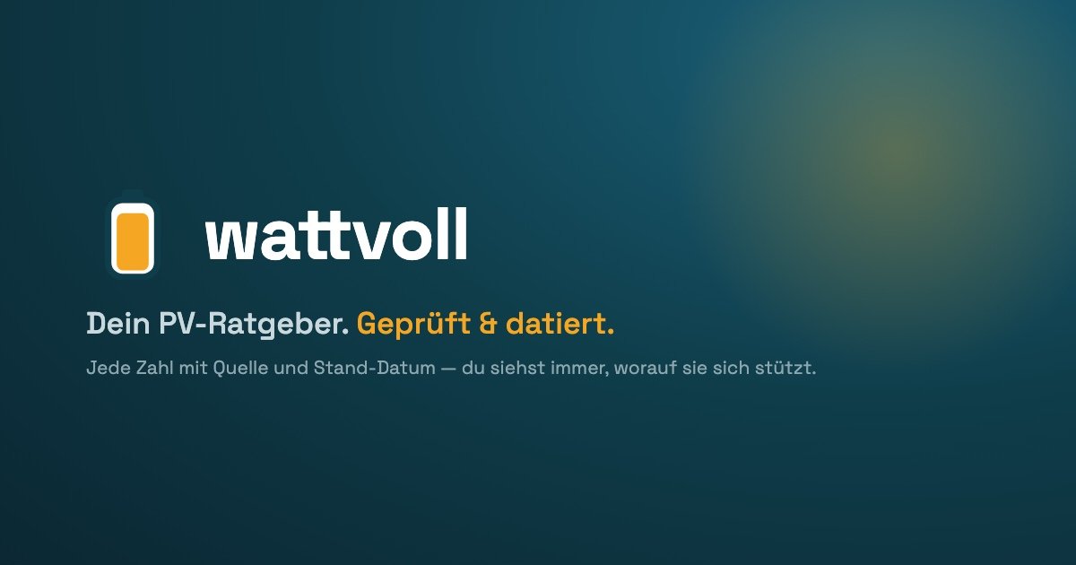 Wattvoll Komplett-Paket – Videokurs zur PV-Optimierung von Axel Klett 6 Wattvoll Logo mit Claim auf dunkelblauem Hintergrund, Untertitel zu PV-Ratgeber