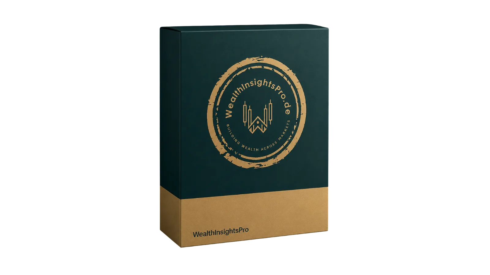 WealthInsightsPro – Mitgliedschaft für Anlagestrategien 1 WealthInsightsPro Produktbox in Dunkelgrün und Gold mit Circular Logo und Tagline Building Wealth Across Markets