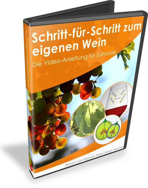 Wein selber machen – Videokurs für Hobbywinzer von Sergio Facchin 1 DVD-Cover Schritt-für-Schritt zum eigenen Wein, Videoanleitung für Zuhause
