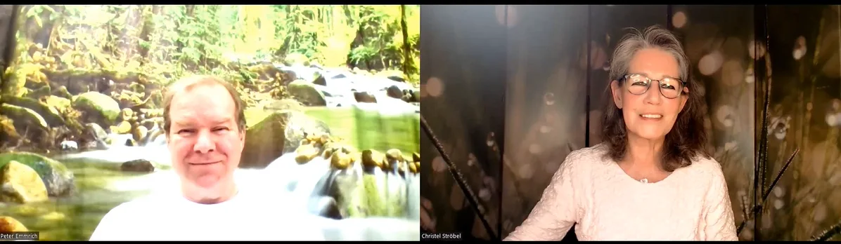 Wenn die Seele leidet – Naturheilkunde-Webinar von Christel Ströbel 5 Videostandbild mit Peter Emmrich und Christel Ströbel zum Thema Long- und Postcovid