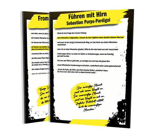 Notizbuch-Mockup mit aufgeschlagenen Seiten, gelb-schwarzes Design, Unterschrift