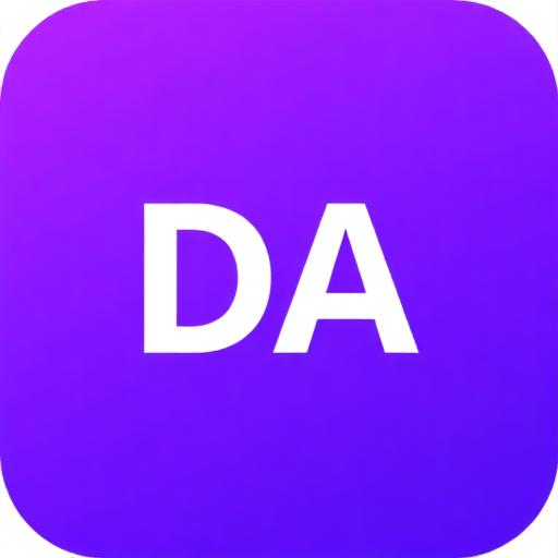 DA Startkurs Logo mit weißem Text auf violettem Hintergrund