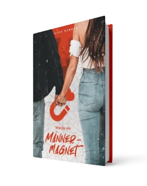 E-Book-Cover "Werde ein Männermagnet" von Alex Berger mit rotem Herz-Symbol
