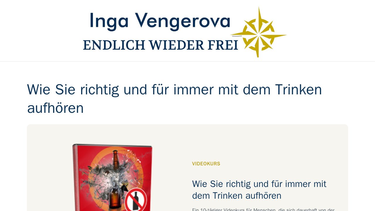 Wie Sie richtig und für immer mit dem Trinken aufhören 1 Wie Sie richtig und für immer mit dem Trinken aufhören – Ansicht der Verkaufsseite