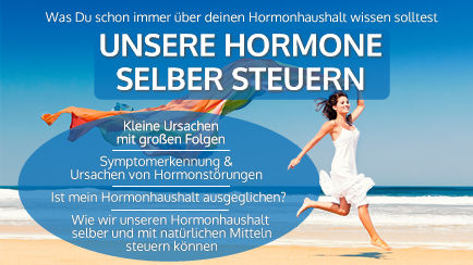 Online-Vortrag Hormone selbst steuern mit Frau am Strand