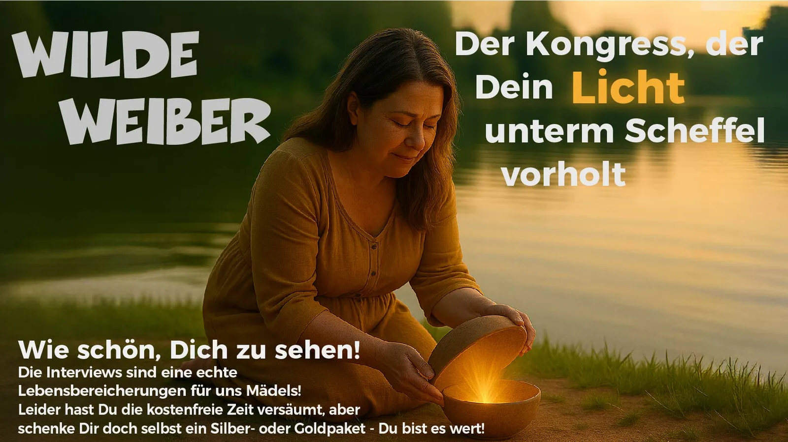 Wilde Weiber Kongress Banner mit Headline und Call-to-Action für Silber- oder Goldpaket