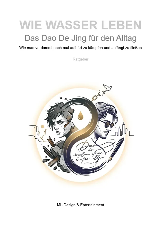 Buch-Cover Wie Wasser Leben – Dao De Jing mit zwei Personen in Yin-Yang-Symbol